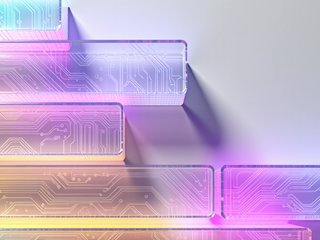 Glowing Data Cubes preset example