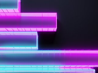 Vaporwave as a bar chart