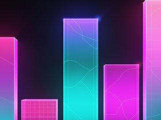 Vaporwave as a column chart